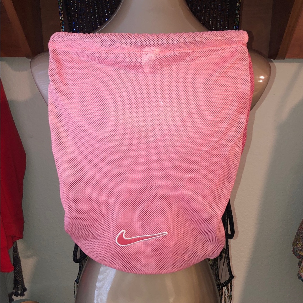 Nike Drawstring Light Pink & Hot Pink Mesh Bag